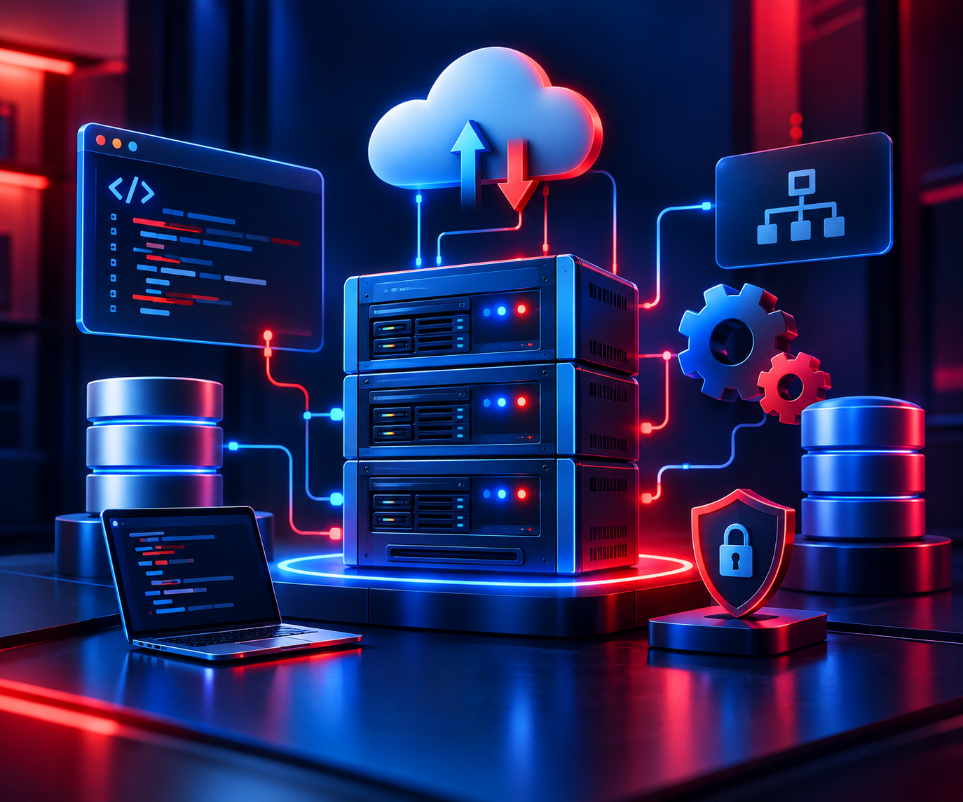 Backend development servers and cloud