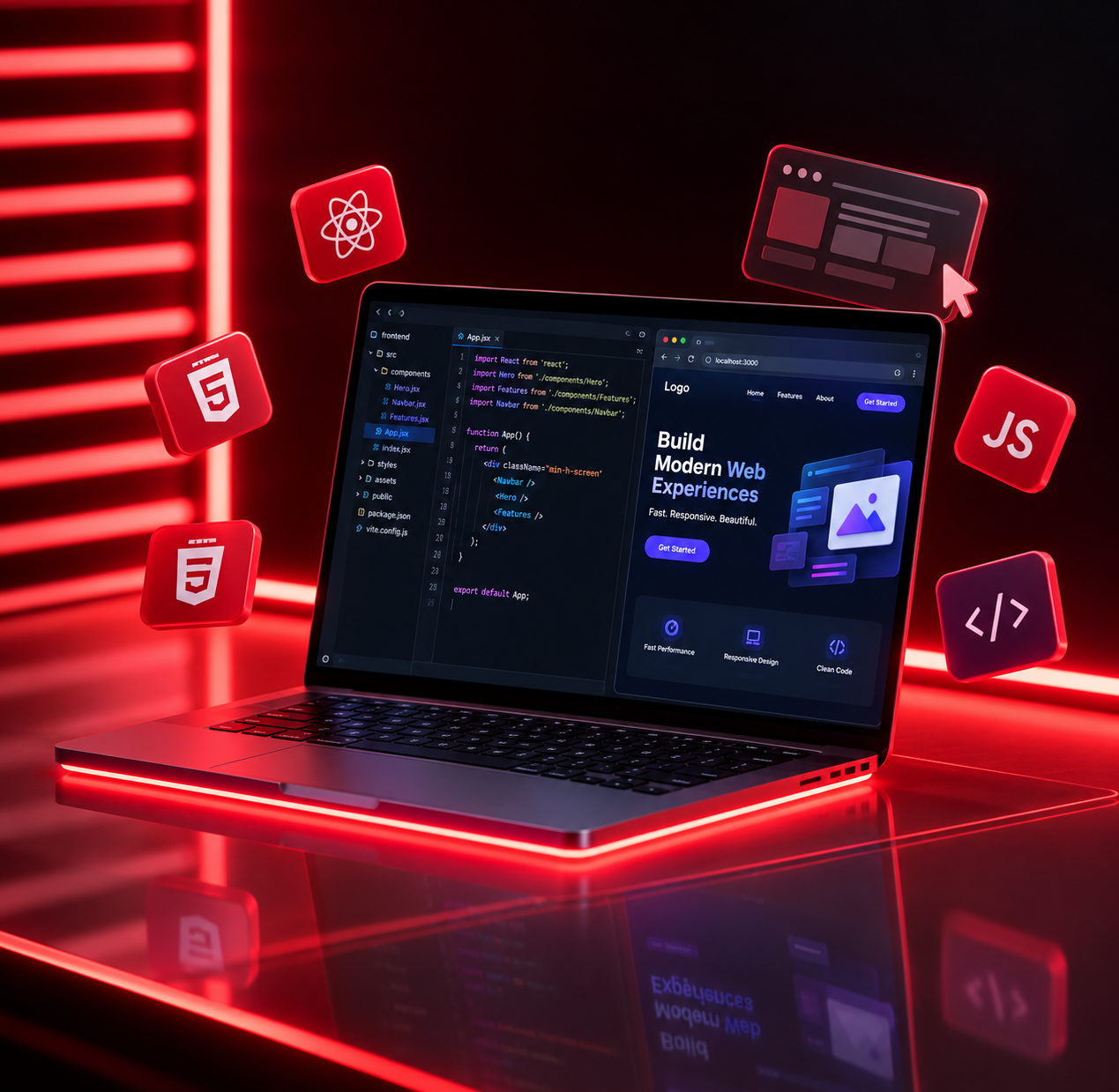 Frontend development code interface